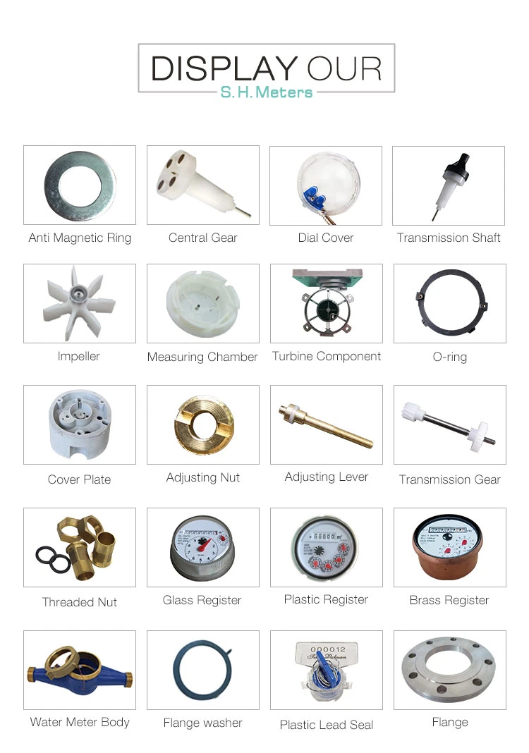 Water meter kit components diagram with all parts labeled Water meter kit components diagram with all parts labeled