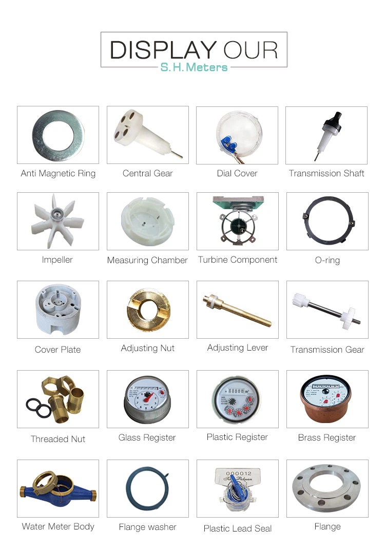 DN15mm Multi Jet Plastic Water Meter Mechanism Part Manufacturers