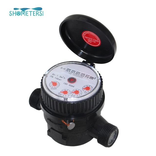 Dn15 Single Jet Dry Type Vane Wheel Plastic Water Meter Manufacturers ...