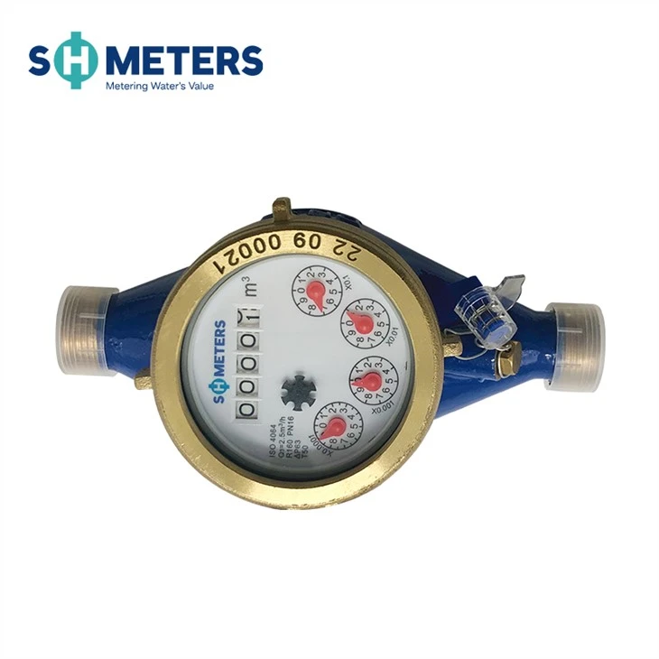 40mm Impulse Output Brass Dry Dial Mulitjet Water Meter
