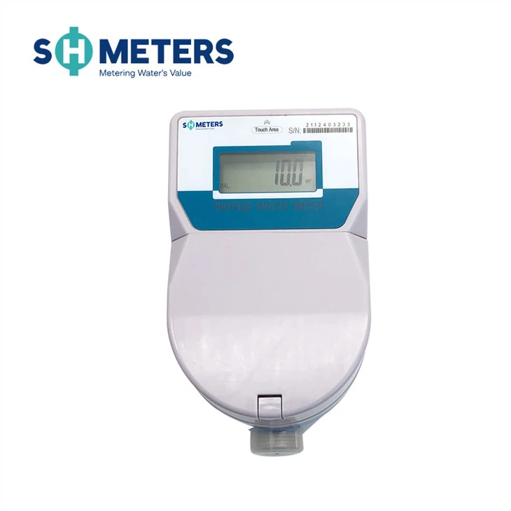 Brass Water Meter Body Prepaid Water Meter IC Card Smart Digital Prepaid Water Meter Dry Dial, Ball Valve