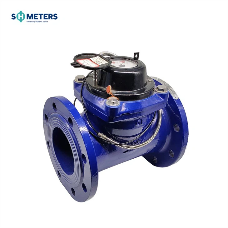 DN100 Horizontal Water Flow Meter Woltman Type Flange Water Meter From China