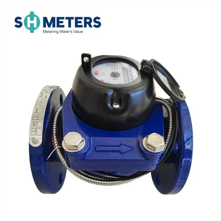 DN100 Horizontal Water Flow Meter Woltman Type Flange Water Meter From China
