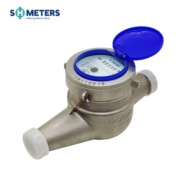DN15~50mm Impulse Output Stainless Steel Multi Jet Water Meter ...
