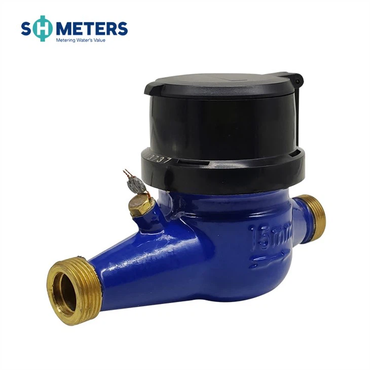 Plastic Case Bell Multi Jet Water Meter Dry Type Vane Wheel