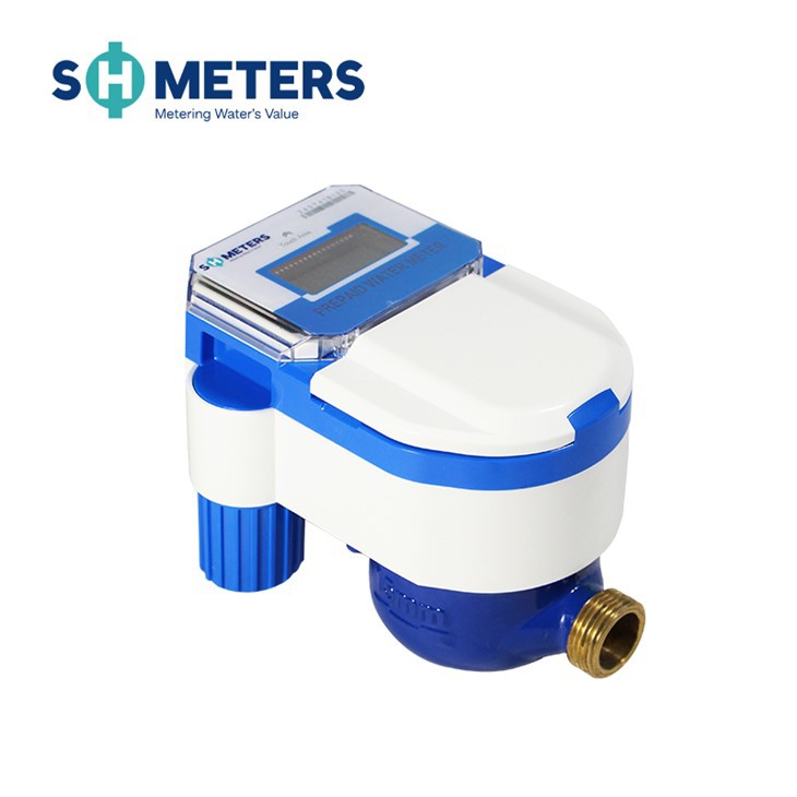 Brass Body R100 IC Card Smart Water Meter For Residential