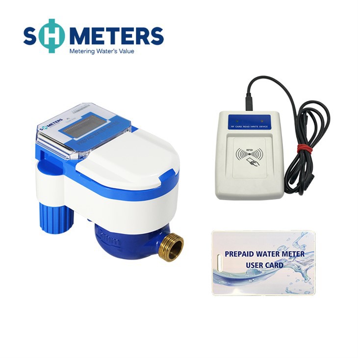 IC Card Prepaid Water Meter With Brass Body