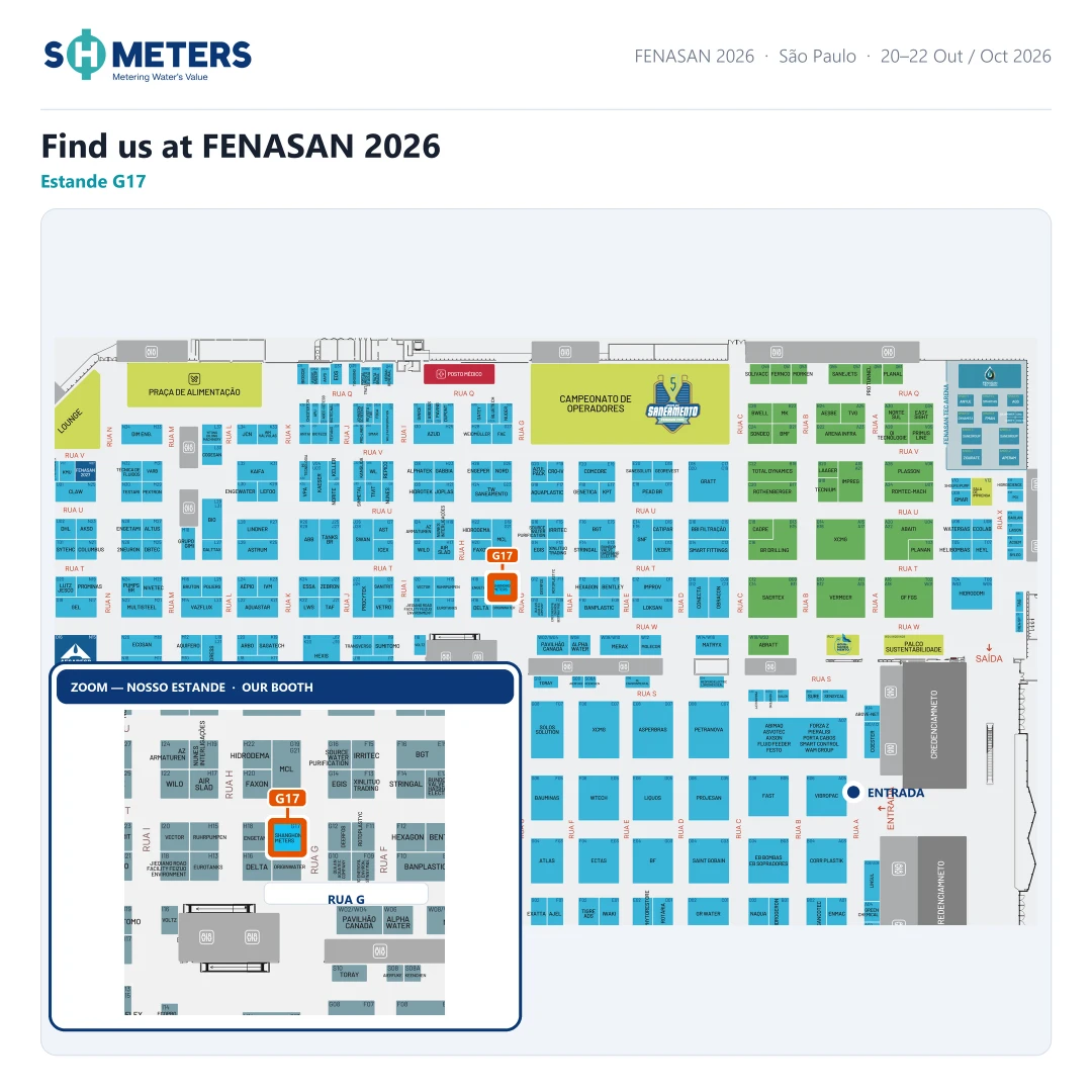 SH Meters exhibition booth at FENASAN 2026 in Brazil SH Meters exhibition booth at FENASAN 2026 in Brazil